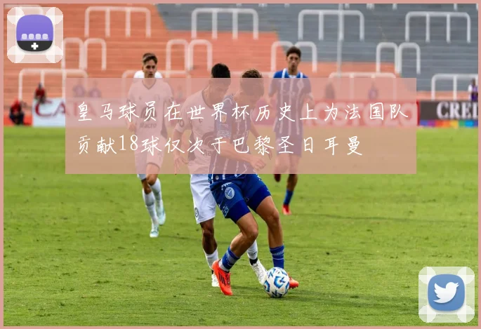皇马球员在世界杯历史上为法国队贡献18球仅次于巴黎圣日耳曼
