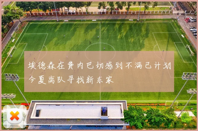埃德森在费内巴切感到不满已计划今夏离队寻找新东家
